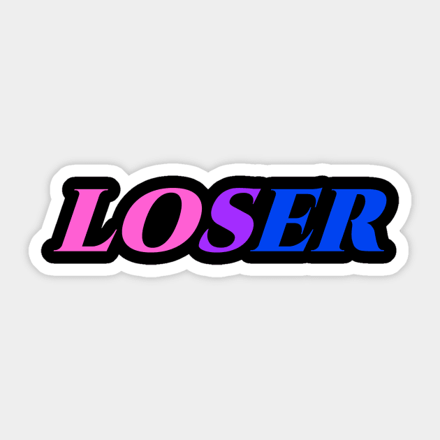 LOSER - Bisexual Flag Sticker by ShinyBat